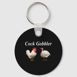 Gobbler Thanksgiving Day Funny Raunchy Adult Dirty Key Ring