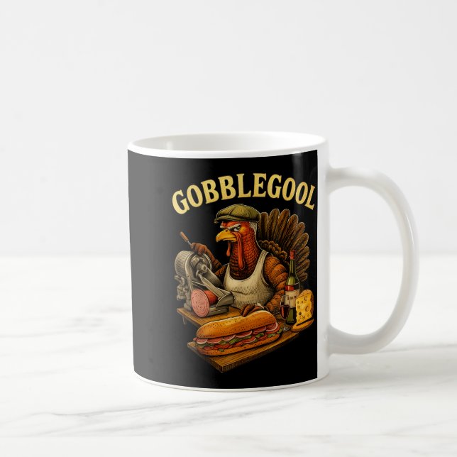 Gobbol Turkey Thanksgiving  Coffee Mug (Right)