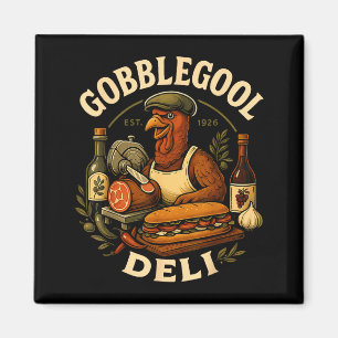 Gobbol Turkey Thanksgiving Italian Turkey Chef Magnet