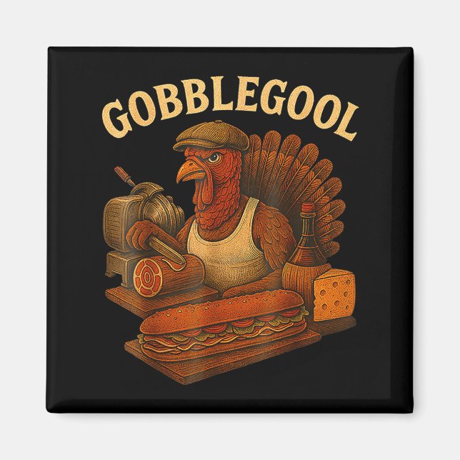 Gobbol Turkey Thanksgiving  Magnet (Front)