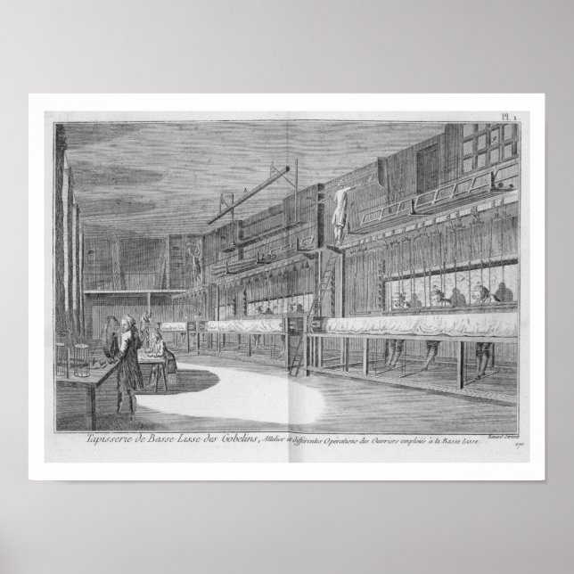 Gobelin workshops, from the 'Encyclopaedia' by Poster (Front)