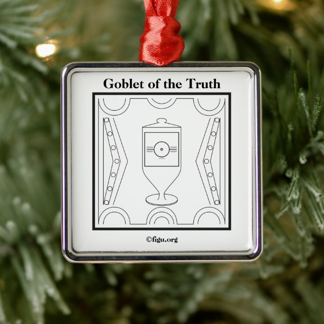Goblet of the Truth Symbol Metal Ornament (Tree)