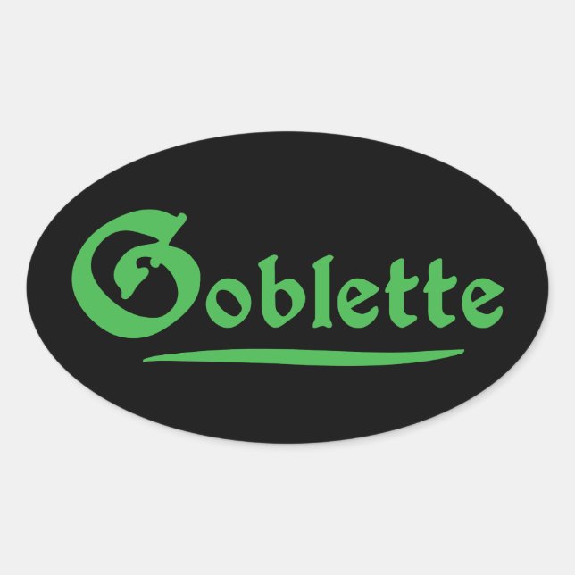 Goblette Oval Sticker (Front)