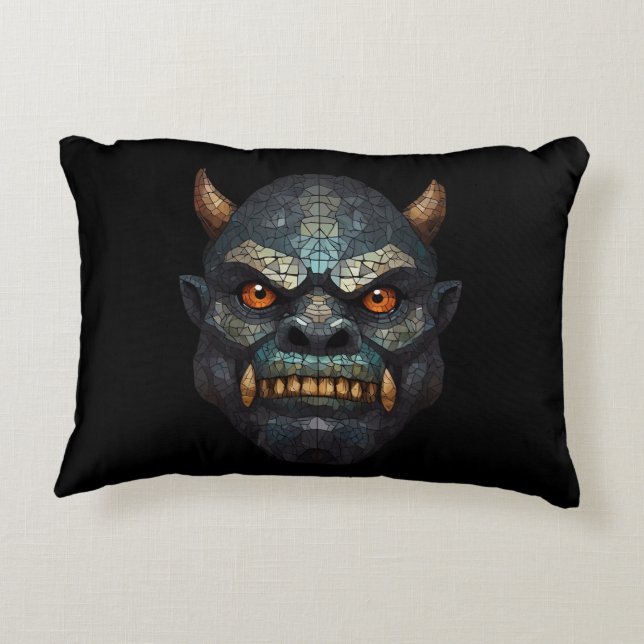 Goblin and Orc Portrait  Decorative Cushion (Back)