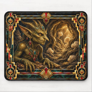Goblin, Art Deco Mythical Mouse Pad