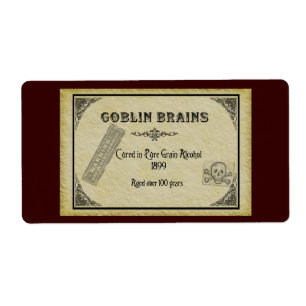 Goblin Brains Avery Label