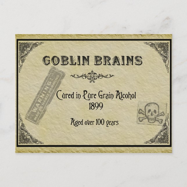 Goblin Brains Recipe Card (Front)
