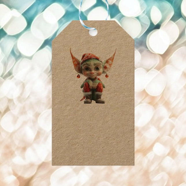 Goblin Christmas Elf Kraft Gift Tags (Creator Uploaded)