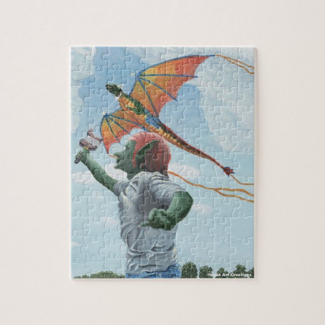 Goblin Flying Dragon Kite Small Fantasy Puzzle (Vertical)