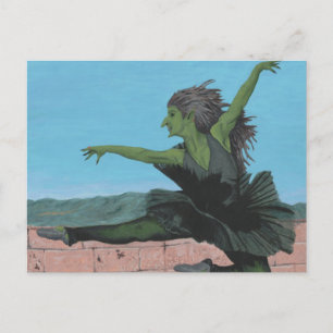 Goblin Girl Ballerina Dancer Fantasy Art Postcard