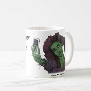 Goblin Girl Phone Selfie Fantasy Art Coffee Mug