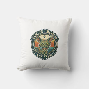 Goblin Gremlin Cat Cute Kitty Design - Goblin Grem Cushion