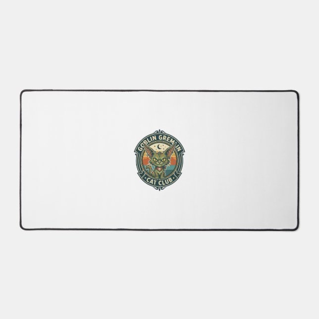 Goblin Gremlin Cat Cute Kitty Design - Goblin Grem Desk Mat (Front)