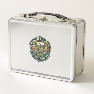 Goblin Gremlin Cat Cute Kitty Design - Goblin Grem Metal Lunch Box