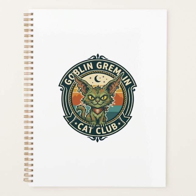 Goblin Gremlin Cat Cute Kitty Design - Goblin Grem Planner (Front)