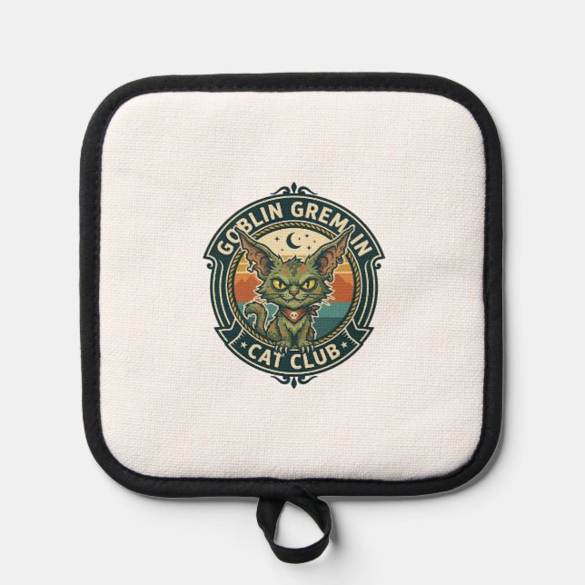 Goblin Gremlin Cat Cute Kitty Design - Goblin Grem Pot Holder (Front)