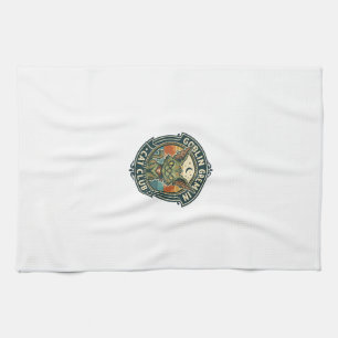 Goblin Gremlin Cat Cute Kitty Design - Goblin Grem Tea Towel
