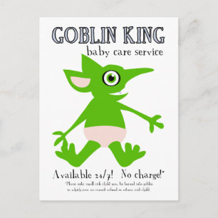 Goblin King Baby Care Service Postcard