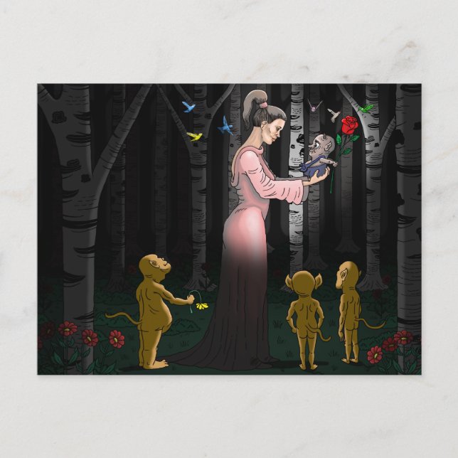 Goblin Love Valentines Day Holiday Postcard (Front)