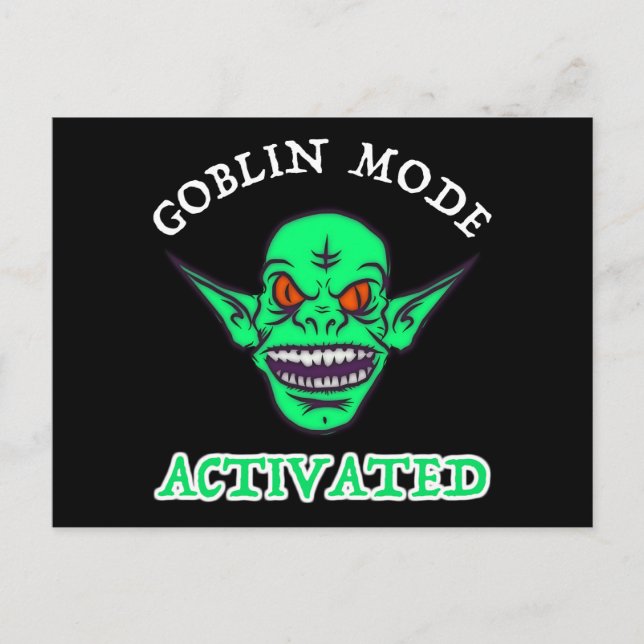 Goblin Mode Activated Postcard (Front)