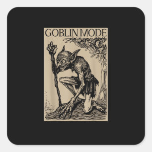 Goblin Mode Goblincore Fairycore Mediaeval Grunge Square Sticker