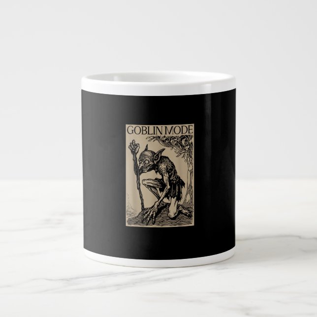 Goblin Mode Goblincore Fairycore Medieval Grunge A Large Coffee Mug (Front)