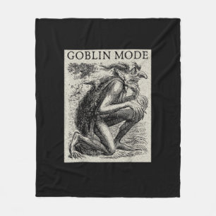 Goblin Mode Goblincore Vintage Aesthetic Funny Off Fleece Blanket
