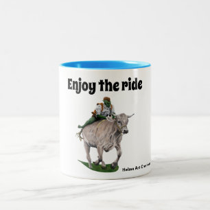 Goblin Rider Ox Racer Fantasy Art Coffee Mug