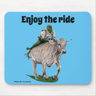 Goblin Rider Ox Racer Fantasy Art Mouse Pad