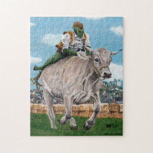 Goblin Rider Ox Racer Medium Fantasy Art Puzzle