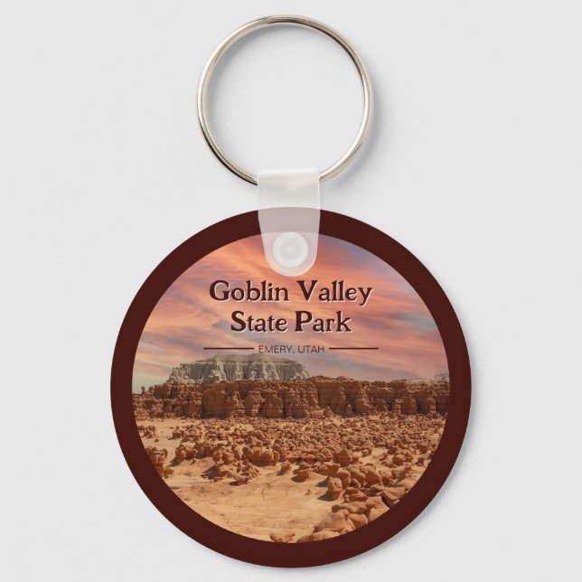 Goblin Valley State Park Utah Souvenir Gift  Key Ring (Front)