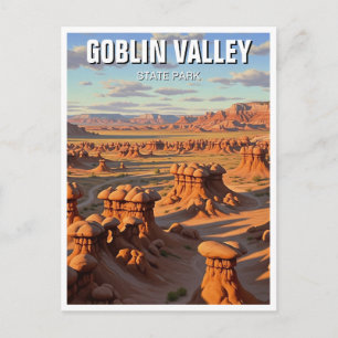 Goblin Valley State Park Utah Sunset Postcard