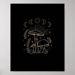 Goblincore Aesthetic Academia Cottagecore Mushroom Poster