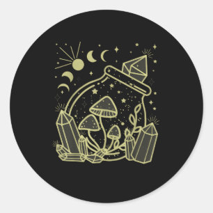 Goblincore Aesthetic Cottagecore Academia Mushroom Classic Round Sticker