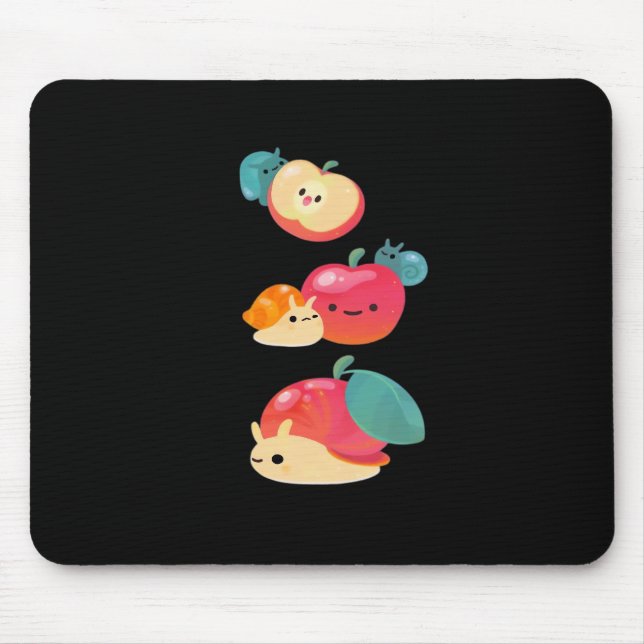 Goblincore Apple Snail Mouse Pad (Front)