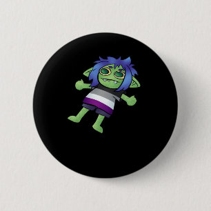 Goblincore Asexual Pride Goblin Classic 6 Cm Round Badge