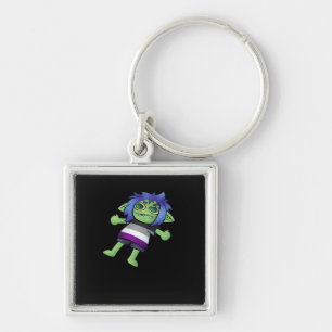 Goblincore Asexual Pride Goblin Classic Key Ring