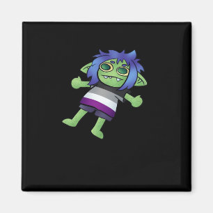 Goblincore Asexual Pride Goblin Classic Magnet