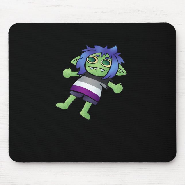 Goblincore Asexual Pride Goblin Classic Mouse Pad (Front)