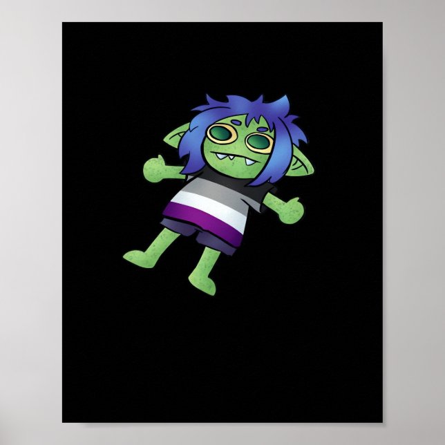 Goblincore Asexual Pride Goblin Classic Poster (Front)
