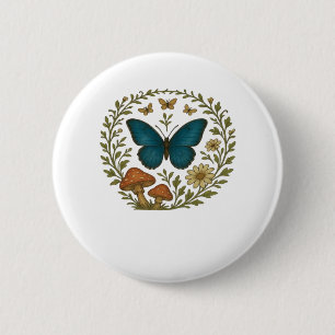 Goblincore Butterfly Fairycore Botanical Apparel C 6 Cm Round Badge