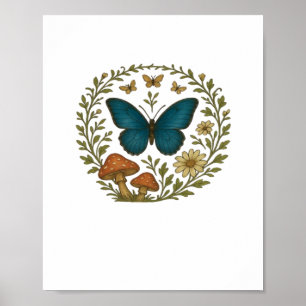 Goblincore Butterfly Fairycore Botanical Apparel C Poster