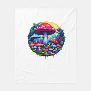 Goblincore Colorful Mushrooms Classic Fleece Blanket