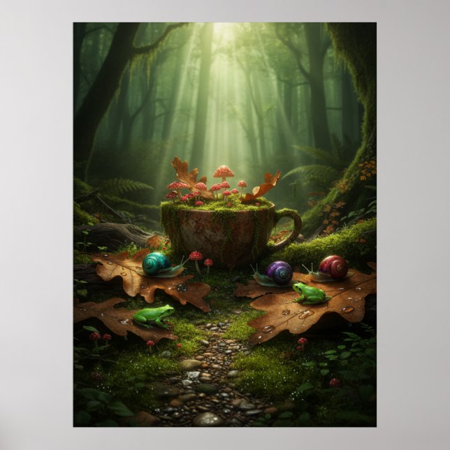 Goblincore Decayed Serenity Portrait Poster (Front)