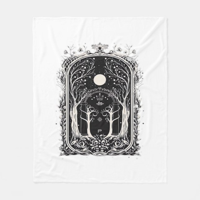 Goblincore Fantasy Gate To  Classic Fleece Blanket (Front)