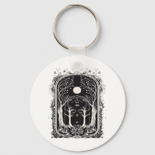 Goblincore Fantasy Gate To  Classic Key Ring