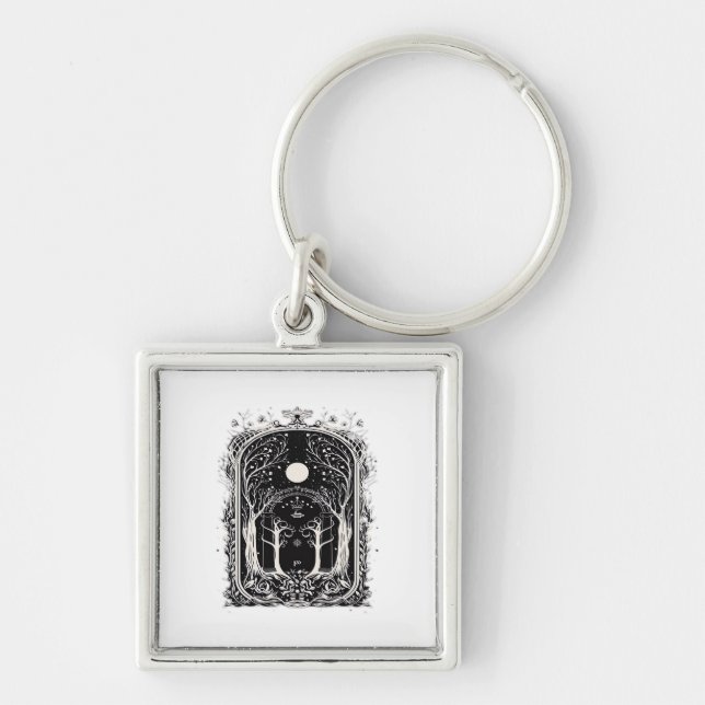Goblincore Fantasy Gate To  Classic Key Ring (Front)