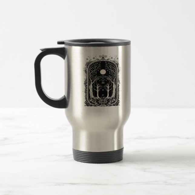 Goblincore Fantasy Gate To  Classic Travel Mug (Left)