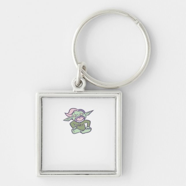 Goblincore Fart Goblin Classic Key Ring (Front)