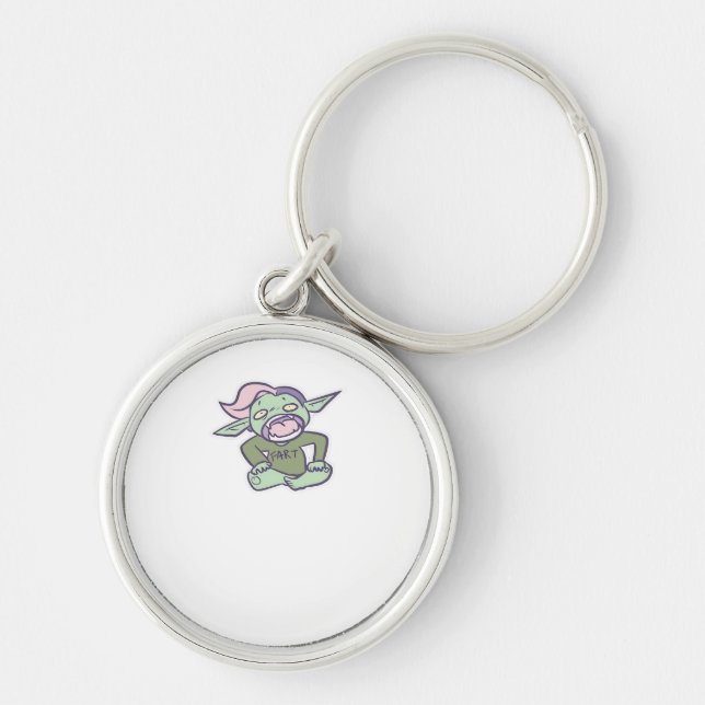 Goblincore Fart Goblin Classic Key Ring (Front)